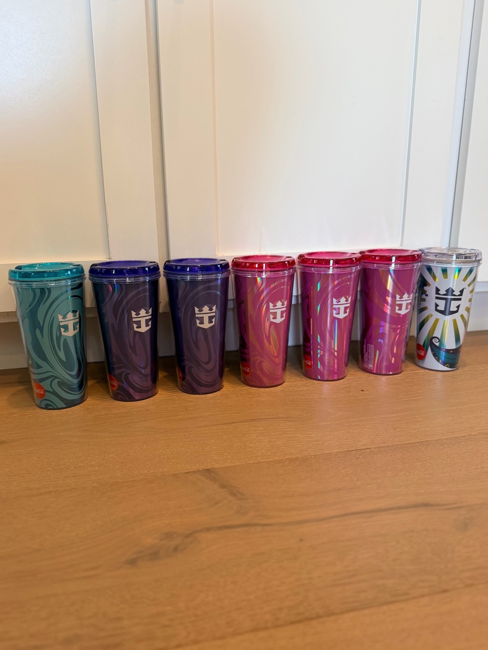 Royal Caribbean Soda Package Tumblers – Set of 7 – Cruise Souvenir Cups